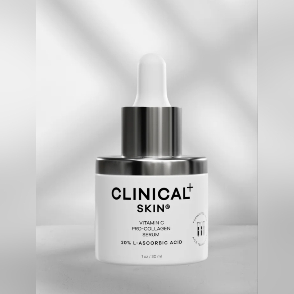 ✨️CLINICAL+SKIN ✨️Vitamin C Pro-Collagen Serum 20%L-ASCORBIC ACID 30ML NWT
